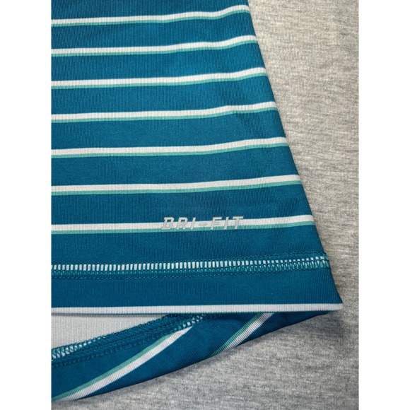 Nike Dri Fit Teal White Striped Athletic Tennis Tank Top Women's Small - Picture 10 of 10